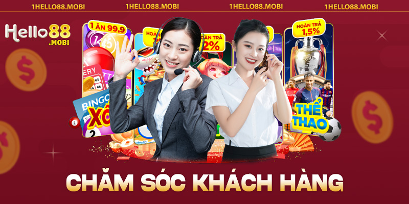 Đội ngũ chăm sóc khách hàng Hello88 nhiệt tình